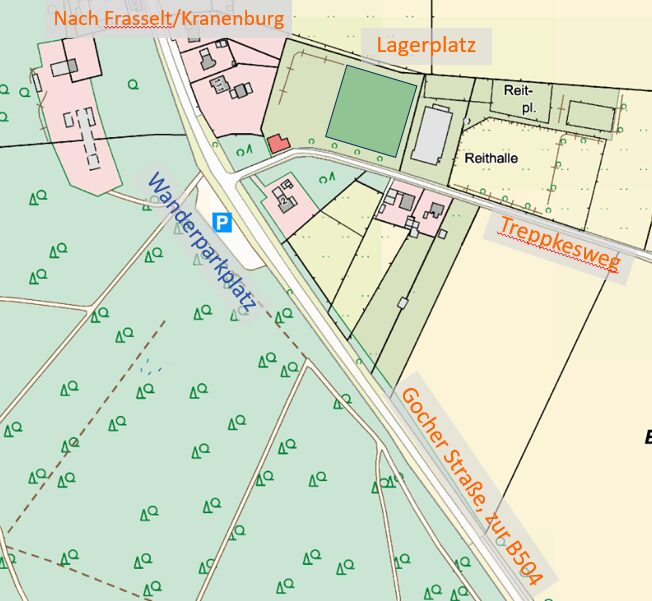 Anfahrt zum Lagerplatz